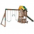 Уличная игровая 2-этажная площадка для детей: горка, качели, песочница, скалодром, лестница  - миниатюра №9